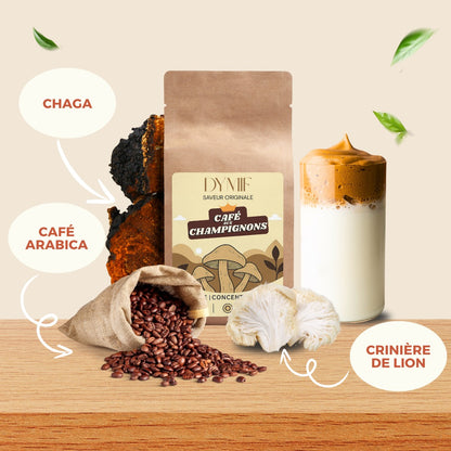 Café aux Champignons Bio pour Clarté & Immunité
